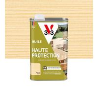 V33 - Aceite de madera exterior de alta protección natural mate para muebles de jardín, alta resistencia al agua, UV y grasas, sin limpieza y efecto perlante, resina de origen vegetal, 1 l