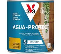 V33 Barniz Exterior Agua Protect Brillante Roble Claro 0,75L