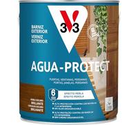 V33 Barniz Exterior Agua Protect Brillante Roble Oscuro 2,5L