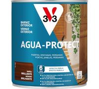 V33 Barniz Exterior Agua Protect Brillante Sapeli 0,75L