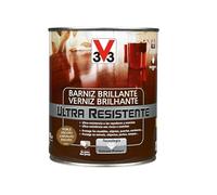 V33 - Barniz ultra resistente brillante roble oscuro 0,75l