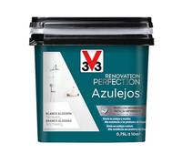 V33 Esmalte Renovation Perfection Azulejos Blanco Algodón Satinado 0,75 L