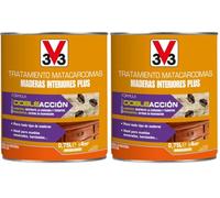 V33 Liberon Tratamiento Matacarcomas Maderas Interior Plus Incoloro 0,75L (Paquete de 2)