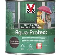 V33 Pintura Madera Agua Protect Satinado Marron Oscuro 0,5L