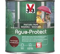 V33 Pintura Madera Agua Protect Satinado Rojo Carruaje 0,5L