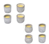 V3C TarroCem Nat4D PM [G] - PANDAHOME Vela de Citronela - Protección Natural contra Mosquitos, Diseño Decorativo en Terracota/Bambú/Cristal, Ideal para Interior y Exterior Pack of 8