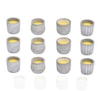 V3C TarroCem Nat4D PM [G] - PANDAHOME Vela de Citronela - Protección Natural contra Mosquitos, Diseño Decorativo en Terracota/Bambú/Cristal, Ideal para Interior y Exterior Pack of 12