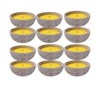 V3C TarroCem Rosa GM [G] - PANDAHOME Vela de Citronela - Protección Natural contra Mosquitos, Diseño Decorativo en Terracota/Bambú/Cristal, Ideal para Interior y Exterior Pack of 12