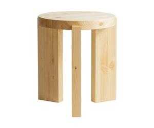 Vaarnii Taburete redondo 001 Stool Pino aceitado y encerado mate. Ø40×44 cm