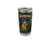 Vaca Alienígena Abducción Bigfoot OVNI Van Gogh Vaso térmico de acero inoxidable de doble pared