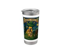 Vaca Alienígena Abducción Bigfoot OVNI Van Gogh Vaso térmico de acero inoxidable de doble pared