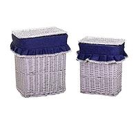 Vacchetti Giuseppe 1920600000 Cesta, Mimbre, Blanco y Azul, Medio