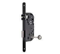 VACHETTE D226R-A40/N/SC 3 Gorges - Cerradura reversible de alta seguridad, extremo redondo, reposacabezas de 40 mm de eje, para puerta de dormitorio, color negro