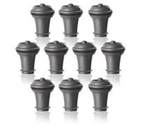 Vacu Vin Tapones de vacío Wine Saver - Juego de 10 - Sello hermético para botellas abiertas - Conserva la frescura del vino hasta 10 días - Reutilizables y aptos para lavavajillas - Compatible con