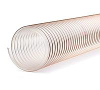 VACUFLEX PU 400 C ECO - Manguera de extracción de poliuretano con grosor de pared de 0,4 mm, longitud de 5 m, ID120 mm, resistente a microbios e hidrólisis