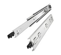 VADANIA 350 mm Guías para cajones de alta resistencia con cerradura #D51, 51 mm de ancho, capacidad de carga de hasta 68 kg, extensión total de 3 voltios, montaje lateral, 1 par
