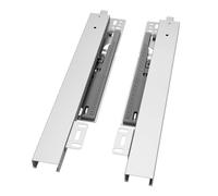 VADANIA 400mm Correderas para cajones, montaje inferior, apertura por presión, soporte inferior, capacidad de carga de 88 lb, extensión completa de tres secciones, correderas invisibles para cajones.