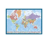 Vade carte du monde - tapete escritorio - vade escolar multifuncional