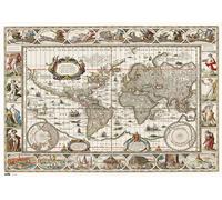 Vade mapa mundo antiguo - tapete escritorio - vade escolar multifuncio