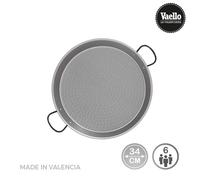 Vaello Campos Paellera 0134 – Acero pulido 34 cm para 6 personas