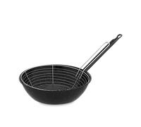 Vaello Sartén Freidora 26cm Con Cestillo Acero Esmaltado Negro