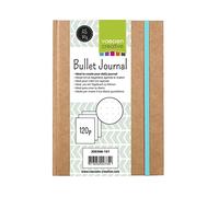 Vaessen Creative 200306-101 Bullet Journal, BuJo Libro Planificador con 120 Páginas Punteadas para Daily Journaling, marrón, A5