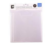 Vaessen Creative 600203-0028 Bolsillos de Almacenamiento Transparentes para Organizar y Almacenar Carpetas de Embossing, Plantillas de Corte, Adornos y Otros Suministros de Manualidades, 20 cm x 20 cm