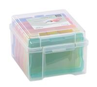 Vaessen Creative Caja de Almacenamiento Coloridas con 6 Compartimentos, 21 x 18,5 x 14 cm