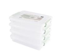 Vaessen Creative Cajas Almacenaje Apilables - 26 x 36,5 x 7 cm - Organizador Plástico Transparente con Tapa - para Documentos, Papel A4, Materiales de Manualidades, Joyas, Esmaltes de Uñas & Más