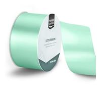 Vaessen Creative Cinta de Raso Azul - 20 m x 50 mm - para Lazos, Regalos, Decoraciones, Boda, Atrapasueños y más Manualidades
