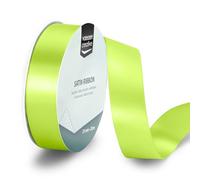 Vaessen Creative Cinta de Raso Verde Manzana - 20 m x 25 mm - para Lazos, Regalos, Decoraciones, Boda, Atrapasueños y más Manualidades