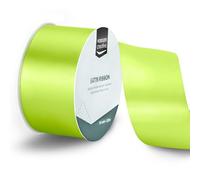 Vaessen Creative Cinta de Raso Verde Manzana - 20 m x 50 mm - para Lazos, Regalos, Decoraciones, Boda, Atrapasueños y más Manualidades
