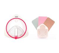 Vaessen Creative Cortador De Círculos Incl. 3 Cuchillas De Repuesto & Perforadora de papel, 3 en 1, esquinas redondeadas, para proyectos de bricolaje, álbumes de recortes, creación de tarjetas y más