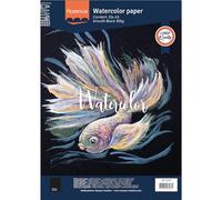 Vaessen Creative Florence - Papel de acuarela prensado en caliente A3, negro, 300 g/m², superficie lisa, calidad de grado artístico, 25 hojas para pintura, letras a mano, proyectos de arte y más