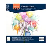 Vaessen Creative Florence Papel de Acuarela Superficie Lisa, 200 GSM, Blanco (Off-White), 30.5x30.5 cm