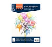 Vaessen Creative Florence Papel de Acuarela Superficie Lisa, 200 GSM, Blanco (Off-White), A4