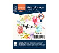 Vaessen Creative Florence Papel de Acuarela Superficie Texturizada, 300 GSM, Blanco (Off-White), A6