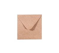 Vaessen Creative Florence Sobres Para Tarjetas, Cuadrado Pequeño, Marrón Kraft, Set de 5, Tarjetas a Juego Disponibles