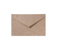 Vaessen Creative Florence Sobres Rectangulares Pequeño Para Tarjetas, Marrón Kraft, Set de 25, Tarjetas a Juego Disponibles