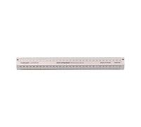 Vaessen Creative Regla de Seguridad de Aluminio, 30 cm, Para Medir Con Seguridad, Cortar Diversos Materiales y Hacer Manualidades Con Papel, Antideslizante
