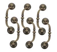 Vaguelly 6 Piezas Juego de Tiradores de Cajón Vintage de Aleación de Zinc Doble Agujero de 9,5cm para Armarios y Tocadores Estilo Europeo Retro y Agarre Cómodo