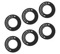 Vaguelly Almohadilla de Válvula Redonda para Kayak Inflable y Tabla de Surf, PVC Negro, 6 Unidades, Fácil Instalación, Compatibilidad Amplia