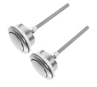 Vaguelly Botón Pulsador para Tanque del Inodoro de Abs, Color Plata, Fácil de Reemplazar y Resistente al Óxido, Paquete de 2 Piezas para Uso en Oficina y Hogar Color Color Aleatorio