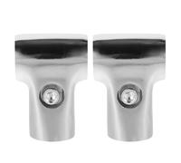 Vaguelly Conector para tendedero de Ropa de Acero Inoxidable, Abrazaderas en T para rieles Finales, 2 Piezas, Color Plata, para bastidores de Secado y estantes de Invernadero, fácil