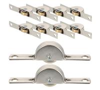 Vaguelly Rodillos para puertas corredizas de armario, kit de 10 piezas, poleas de rodillo para gabinete y ventana, funcionamiento suave