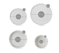 Vajilla de Porcelana 24 Piezas - Vajilla Kütahya Porselen Chef Taste Platinum para 6 Personas - Vajilla exclusiva color blanco y plata