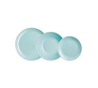 Vajilla Diwali Luminarc 18 piezas 6 servicios vidrio opal turquesa Turquoise