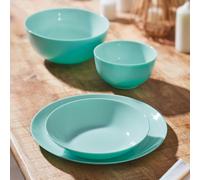 Vajilla para 6 Personas Set de 18 Piezas Plato Hondo Llano Diwali Turquesa Clara