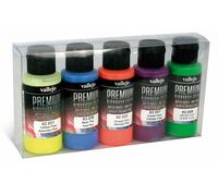 Vallejo Pintura para aerógrafo Premium 62102 – Set de 5 colores fluorescentes