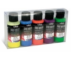 (VAL62102) - AV Vallejo Premium Color - 60ml Set Fluorescent 5x60ml